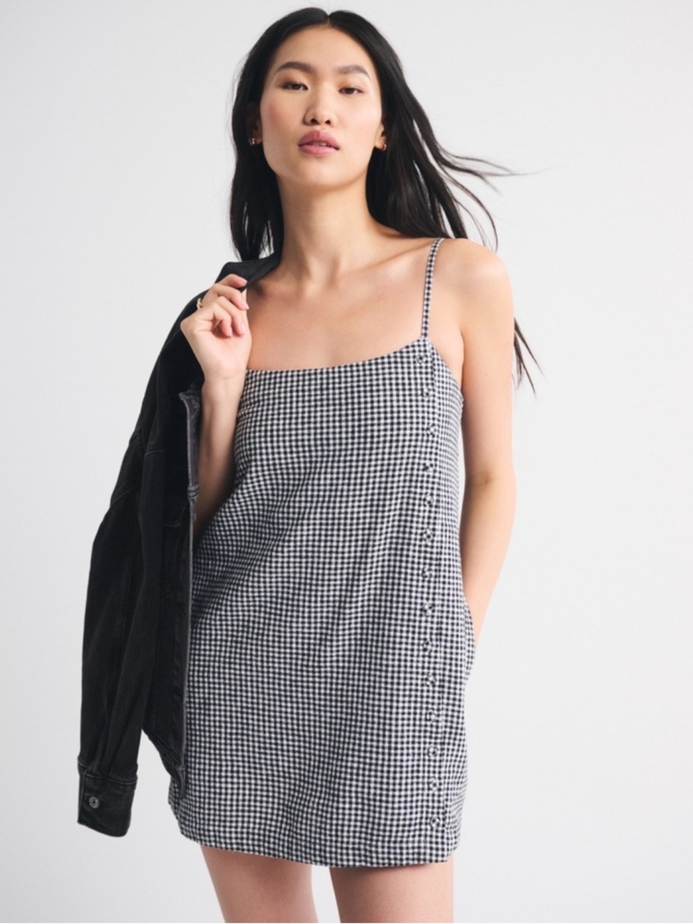 Abercrombie Linen Blend Button Skort Dress XS